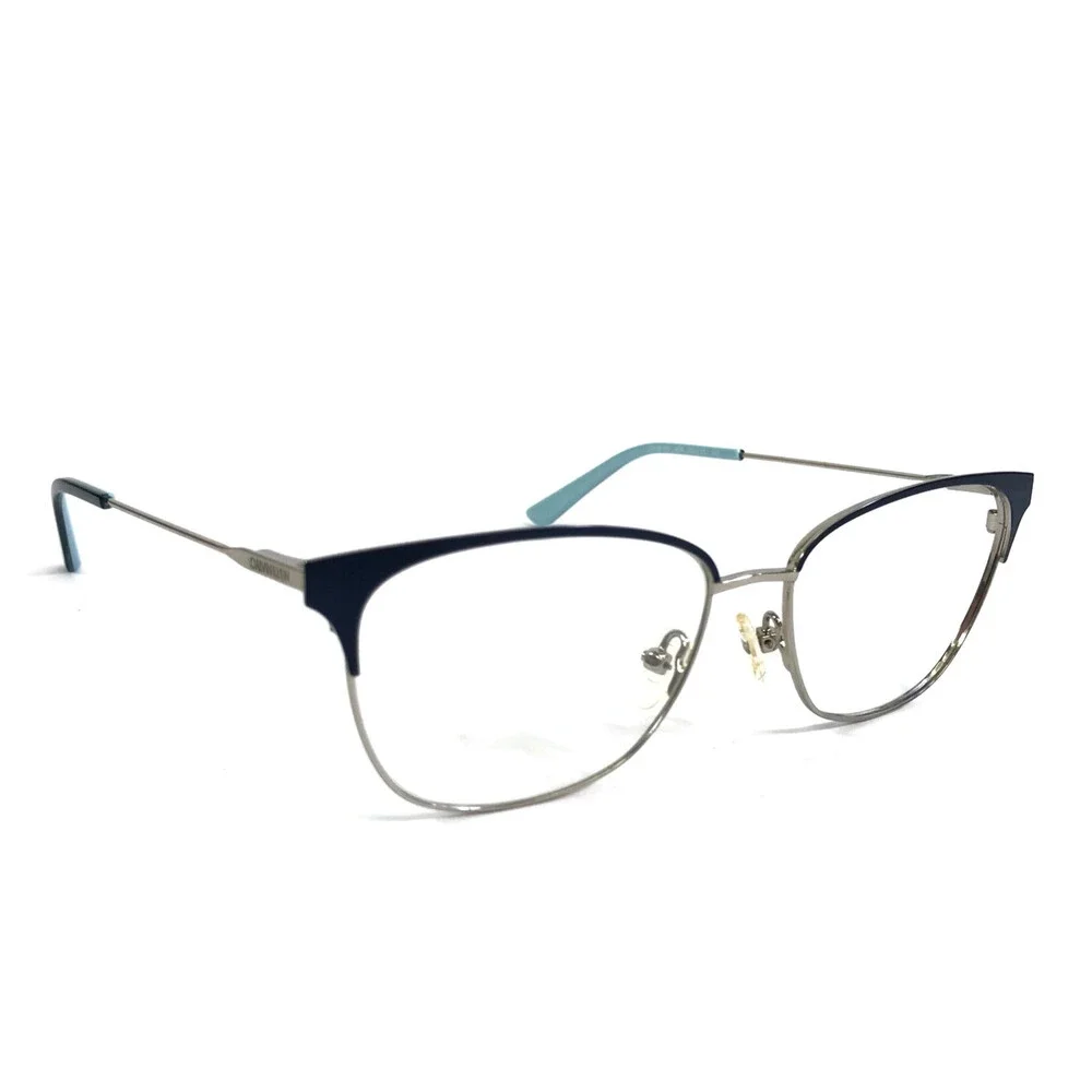 Calvin Klein Eyeglasses Frame CK18108 430 Teal Silver Blue Cat Eye 52-15-135